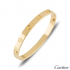 Cartier Yellow Gold Plain Love Bracelet Size 19 B6035519 Cartier Yellow Gold Plain Love Bracelet Size 19 B6035519